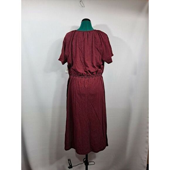 Ladies S/S Dress, NWT.   Deep Red, Size XXL. - Picture 6 of 10